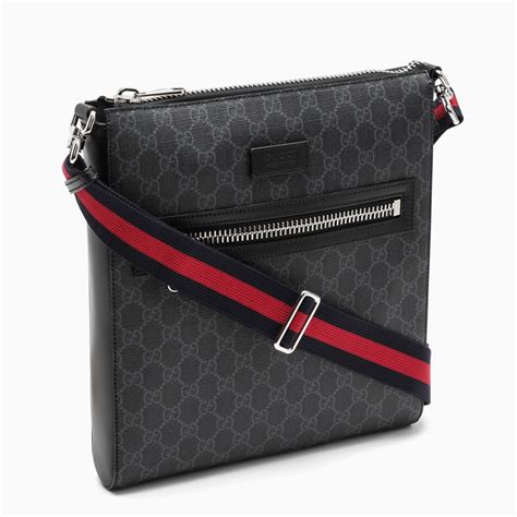 borsa shopping gucci nera in tessuto gg supreme con web|Borsa a tracolla GG Supreme in Nero .